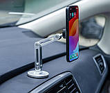 Автотримач XO C148 Universal Magnetic metal 360° rotating Holder Silver, фото 4