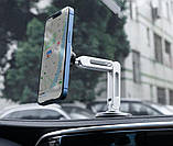 Автотримач XO C148 Universal Magnetic metal 360° rotating Holder Silver, фото 5