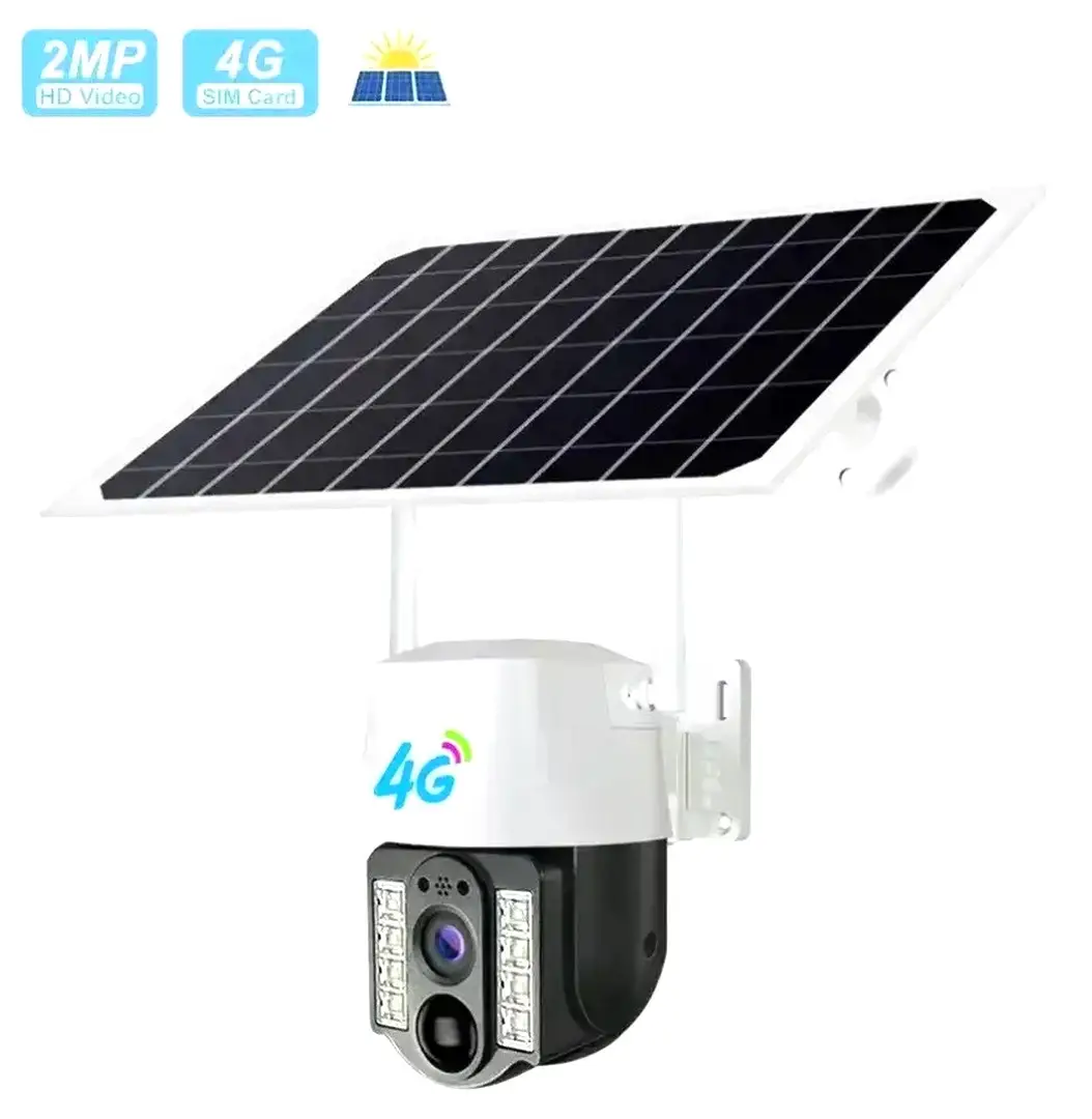 PTZ камери, Камера відеоспостереження для вуличного використання (8Мп, 4G, На сонячній батареї), DVS, фото 1