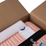 Дорожній набір туристичних валіз комплект 3 штуки рожевий Trizand 26663 Польща, фото 10