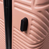 Дорожній набір туристичних валіз комплект 3 штуки рожевий Trizand 26663 Польща, фото 5