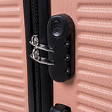 Дорожній набір туристичних валіз комплект 3 штуки рожевий Trizand 26663 Польща, фото 9