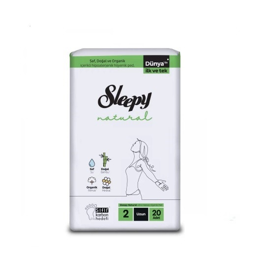 Прокладки гiгiєнічні Sleepy Natural Long-2 6 капель 20 шт, фото 1