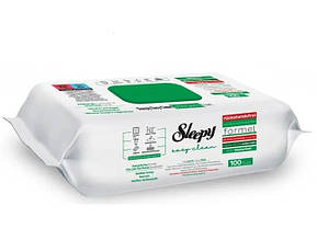 Вологі серветки для прибирання Sleepy Easy Clean з клапаном Біле мило 100 шт
