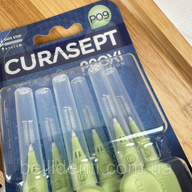 Міжзубний йоржик Curasept Proxi P09, ISO2 (0,9 мм, салатовий), 6