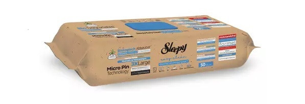 Біорозкладні вологі серветки для прибирання Sleepy Easy Clean Sea Salt з клапаном 50 шт, фото 1
