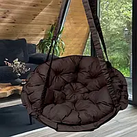 Гойдалка 250 кг садова підвісна 100 см гамак-кокон крісло дорослих дитяча для дому сірий із подушкою для саду