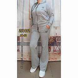 Жіночий сірий спортивний костюм "MiuMiu" Розміри: 44,46,48,50,52 (31090-1)