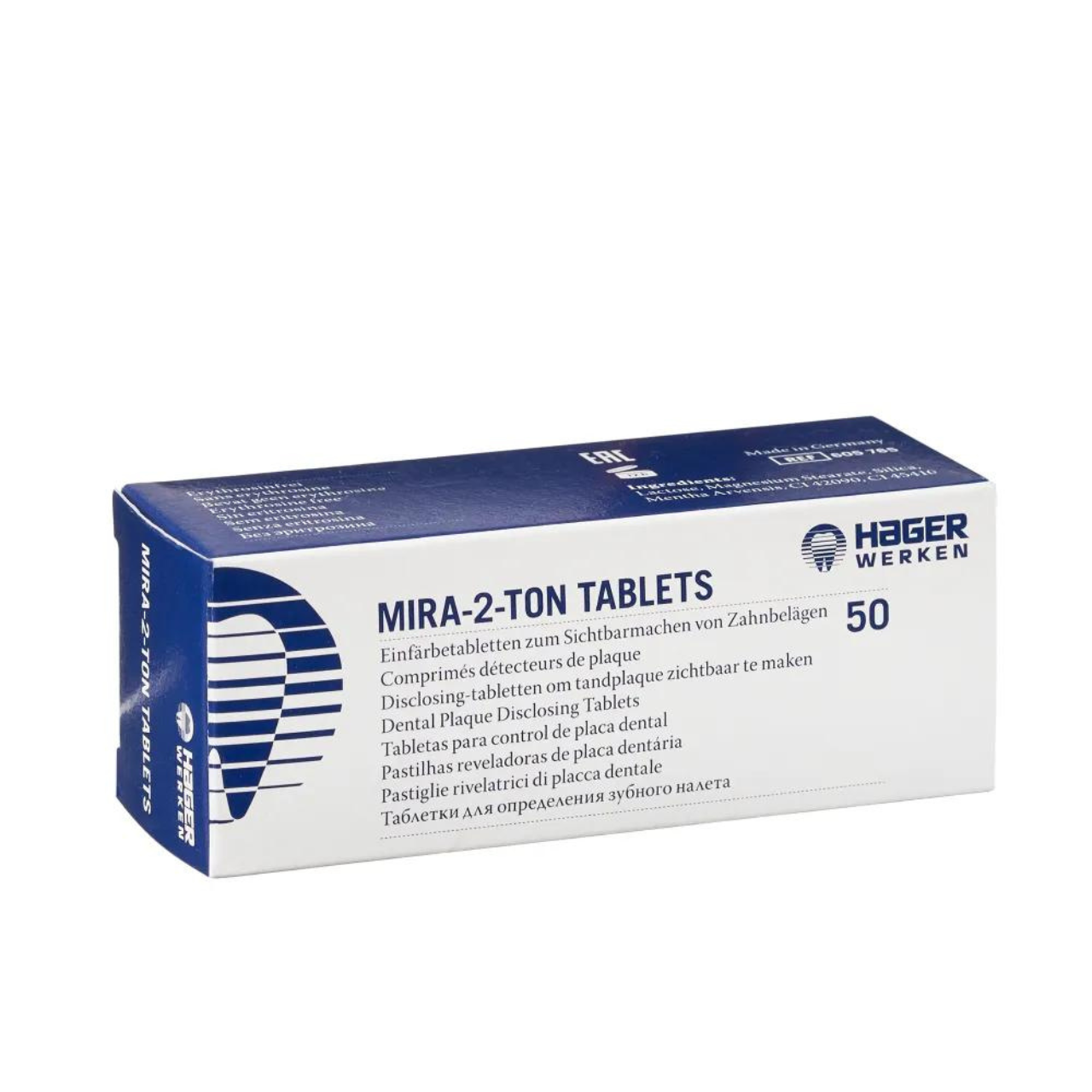 Таблетки Mira-2-Ton для виявлення зубного нальоту, 50 шт, Miradent, фото 1