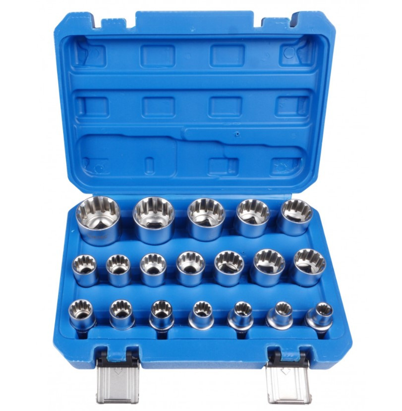 Набір головок SPLINE 8-32мм, 1/2, 19од. REWOLT T1348, фото 1