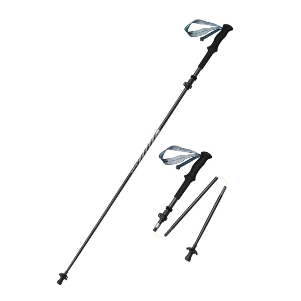 Трекінгова палиця Naturehike CNK2450DS013, 115-135 см, чорна, фото 1