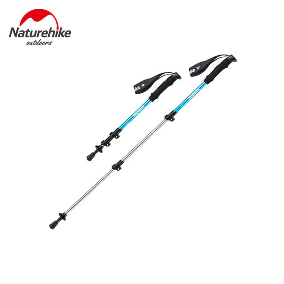 Трекінгова палиця 3-сек. Naturehike Boy 6061 AL NH17D001-Z, 50-100 см, алюміній, блакитна, фото 1