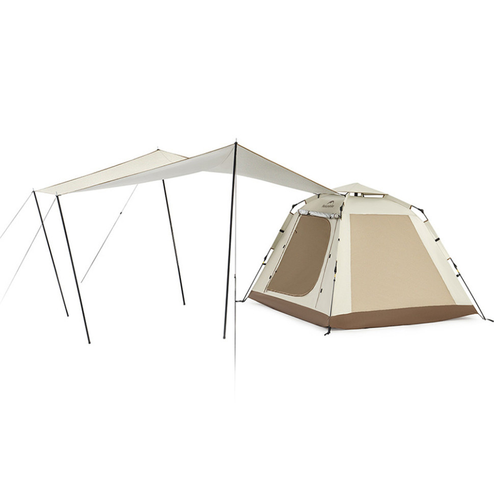 Намет тримісний автоматичний із тентом Naturehike Ango Picnic CNK2450WS021, коричневий, фото 1