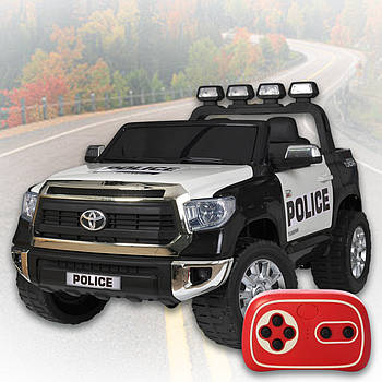 Поліцейський електромобіль Toyota Tundra з пультом управління та катафотами Bambi JJ2255EBLR-2-1 Чорно-білий