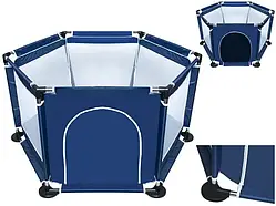 Манеж дитячий Malatec 126х109х65, 5 см темно-синій