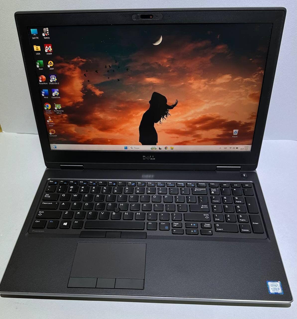 Б/в Ноутбук Б-клас Dell Precision 7540 15.6" 1920x1080| i9-9880H| 32GB RAM| 256GB SSD+256GB SSD| Quadro T2000 4GB