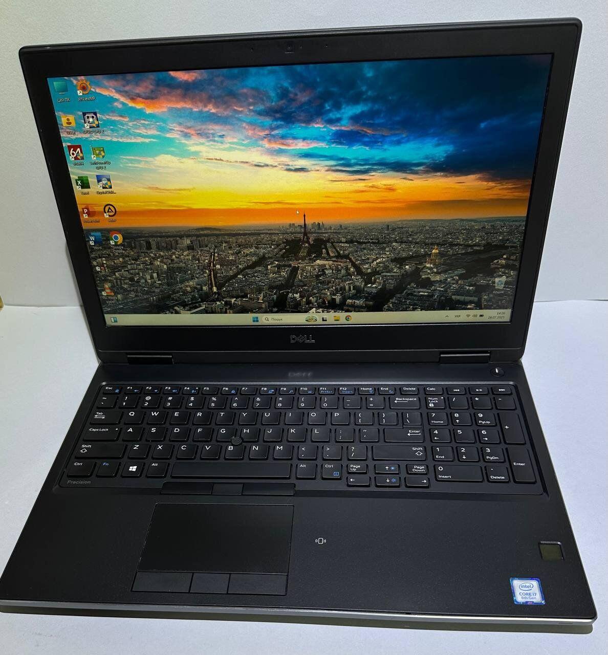 Б/в Ноутбук Б-клас Dell Precision 7530 15.6" 1920x1080| Core i7-8850H| 32 GB RAM| 512 GB SSD| Quadro P2000 4GB