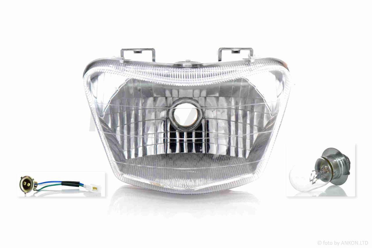 Фара на скутер сузукі летс 3 у зборі без лампи AT-13523., фото 1