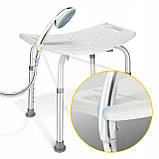Стілець-табурет 4FIZJO для ванної та душу, регульований White/Grey (P-5905973403399), фото 7