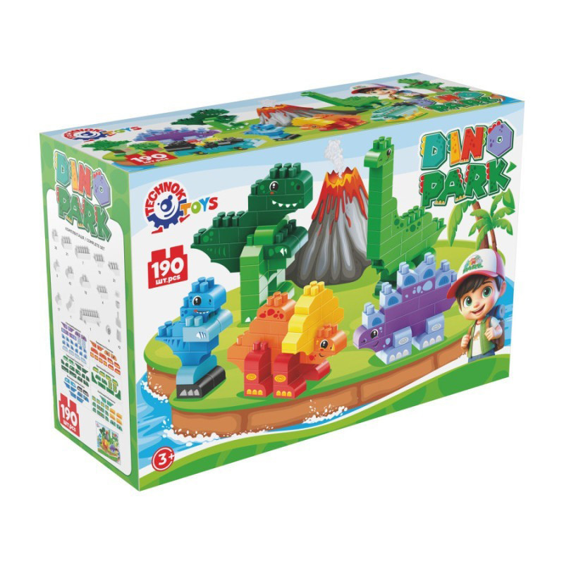 Дитячий конструктор "Dino park" 2222TXK 190 деталей, фото 1