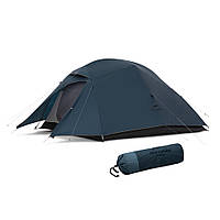 Намет надлегкий тримісний з футпринтом Naturehike Cloud Up 3 UL NH18T030-T-T, 20D, темно-синій