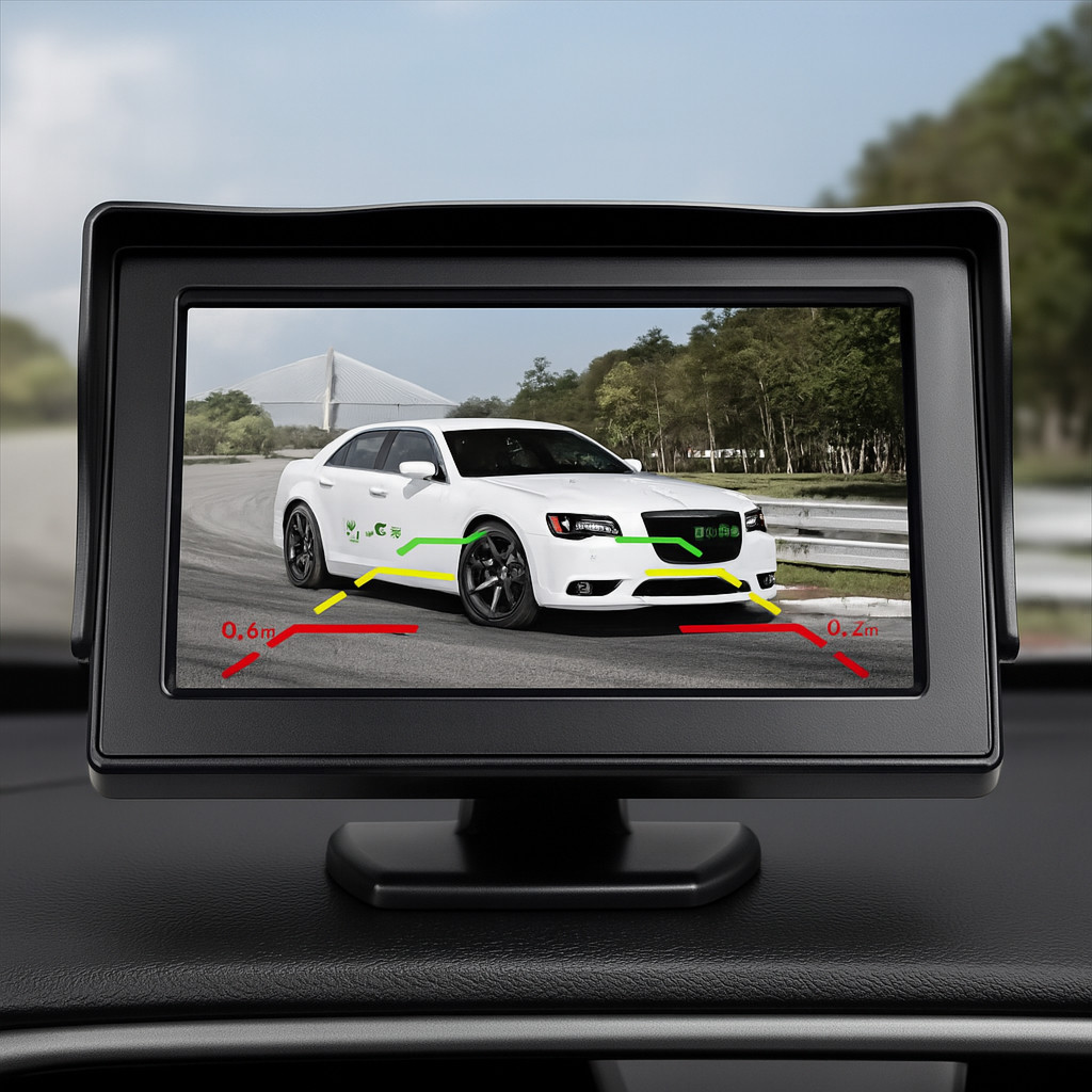 Автомонітор для камери заднього виду LCD 4,3'' / Автомобільний дисплей для двох камер / Монітор в машину, фото 1