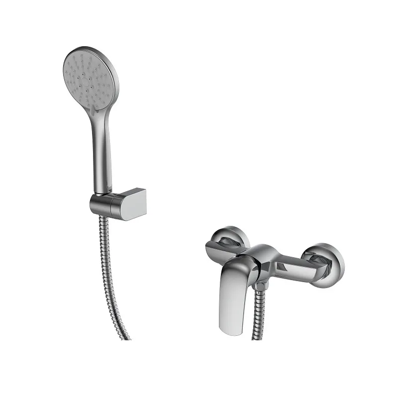 Змішувач для душу Koer KB-30008-01 (Колір хром, жорстка підводка, латунний корпус, шланг 150 см, 3 режими лійки)