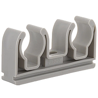 Подвійне кріплення для PPR труби 20 мм Koer K0080.PRO Чехія, гарантія 84 міс, розміри 25×70,6×29,3 мм