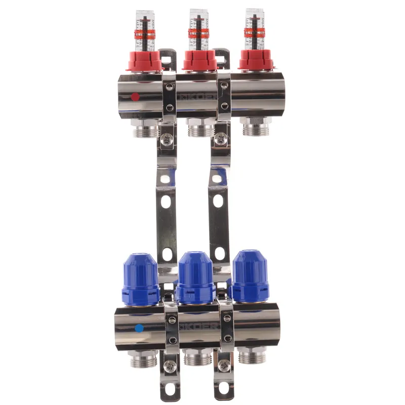 Колекторний блок із витратомірами Koer KR.1110-03 1"x3 ways (KR2640)