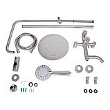 Душевая система универсальная Lidz Aria 1030 на три потребителя (с изливом) (k35) LDARI1030NKS34932 Nickel, фото 8