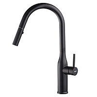 Кухонний змішувач з висувним виливом KOER KI-70004-05 (нержавіюча сталь) (KR3386) — одноважільний змішувач