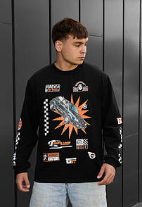 Чоловічий лонгслів із яскравим принтом Staff forever