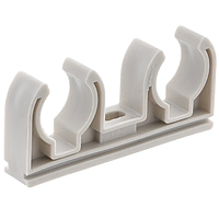 Подвійне кріплення для PPR труби 25 мм Koer K0081.PRO L38.5×B27.5×H89 мм d27.9 сіре (KP0097)