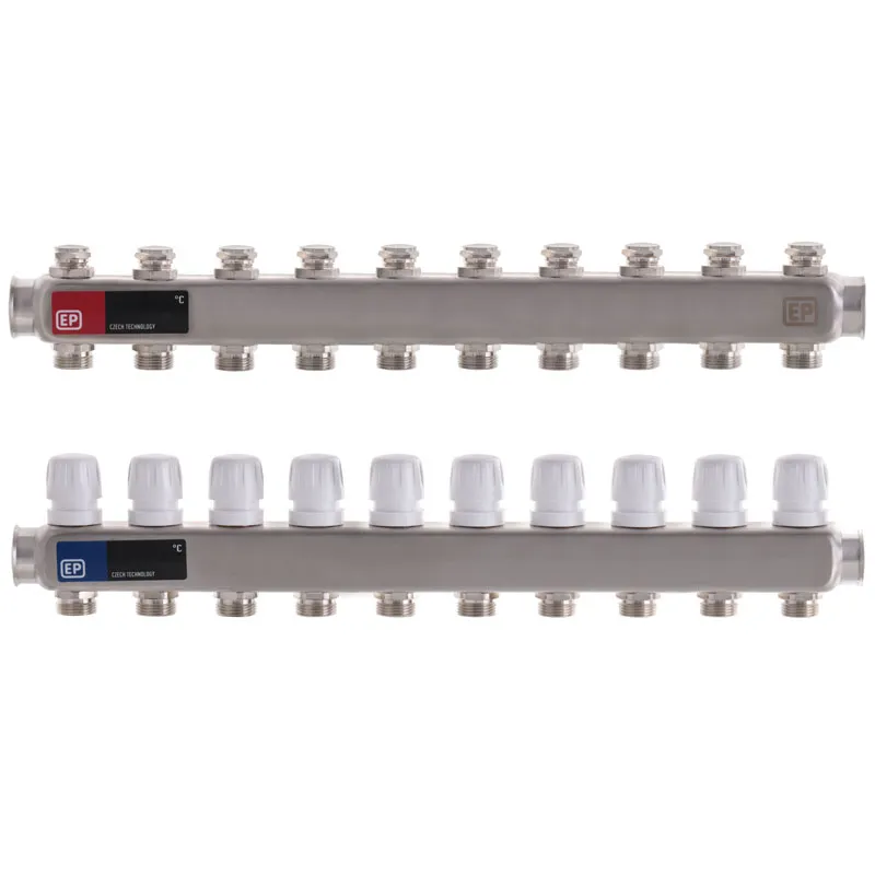 Колекторний блок з термостатичними клапанами Europroduct EP.S1100-10 1"x10 (EP4997) для теплої підлоги
