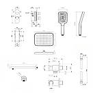 Комплект для душу Qtap Votice: Змішувач для душу QTVOT65T105OGC+Душ., фото 2