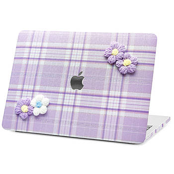 Чохол HardShell Textile Flowers для Macbook Pro 14.2 M1/M2/M3/M4 Lilac
