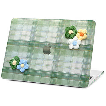 Чохол HardShell Textile Flowers для Macbook Pro 14.2 M1/M2/M3/M4 Green