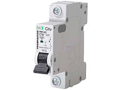 Автоматичний вимикач 10A С 6,5kA FB1-63 1P C 6kA CITY ТМ PF