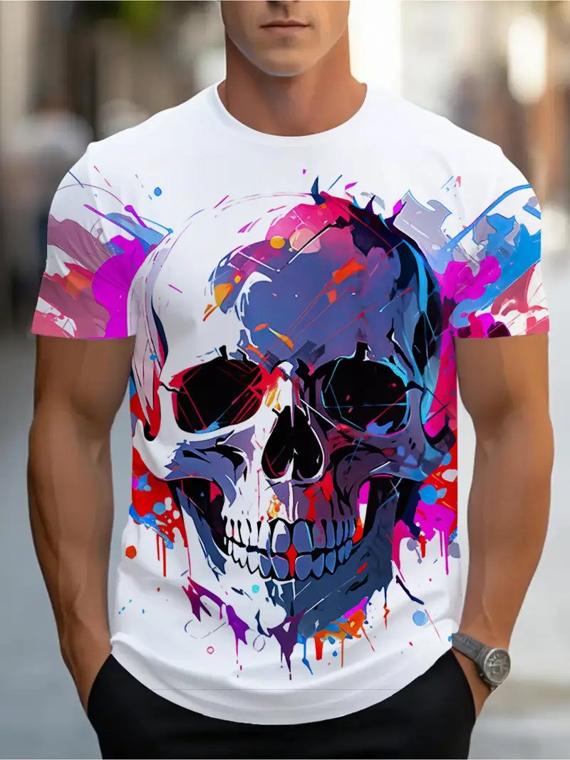 Футболка чоловіча 3D-принт Череп Арт термо дихаюча L 52 LuxAurum339, фото 1