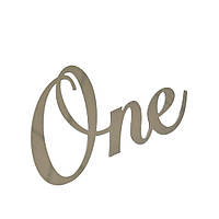 Торцевий топпер "ONE" 12х6 см, срібло