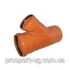 Трійник ПВХ 315х200х45° зовнішня каналізація Magnaplast, фото 1