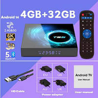SMART TV T95MAX Android 14.0, смарт ТБ андроід приставка 4GB/32Gb медіаплеєр IPTV Allwinner H618