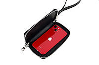 Шкіряний чохол на блискавці для телефону 170х85х15 мм/ Чохол для телефону з ремінцем на руку/ Футляр для смартфона