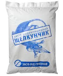 Родентицид «Лускунчик» Зернова принада 10 кг. До складу можуть входити муміфікатори, які уповільнюють розкладання, фото 1