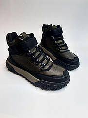 Осінні черевики для хлопчика Clibee 593 green хакі р.33,36,37