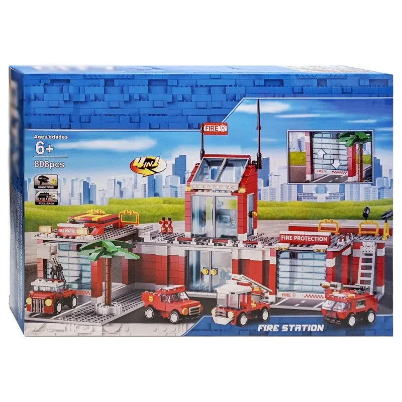 Іграшка конструктор Пожежна частина 808 деталей, фото 1