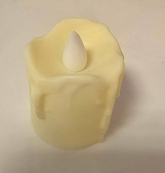 Свічка-ліхтарик LED з ефектом плавлення воску, 5×3.5 см, тепле світло 32927