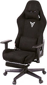Геймерське крісло АКЛАС Герць RL Чорний (Бархат): ергономіка, тканина, релакс, для дому та офісу