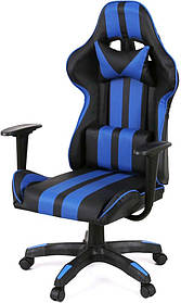 Геймерське крісло АКЛАС Стрик Light ANF Синє (PU-шкіра), для дому та офісу.