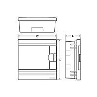 Щиток внутрішній FF-BB на 9 модулів, чорний, чорні двер., Argent IP 40 TAKEL